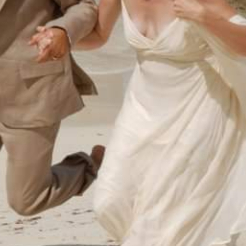 Make me an offer! Cream chiffon custom wedding dress - make me an offer!
